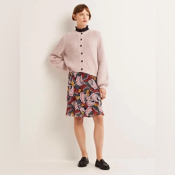 NWT Boden Crinkle Bias-cut Skirt Multi Petal Stamp Butterfly Wings R0196-MPT new - Picture 3 of 13